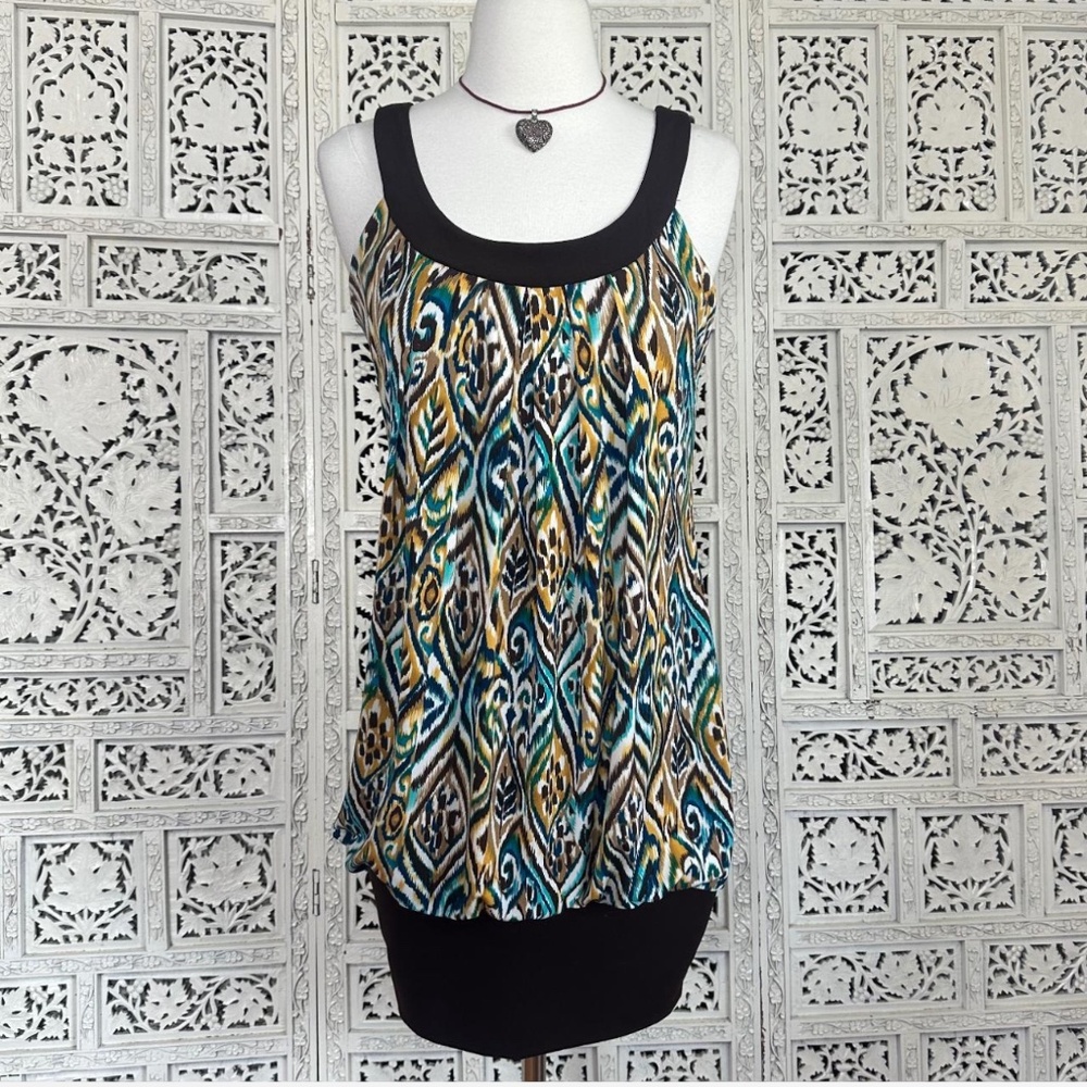 BCX Y2K Style‎ Abstract Watercolor Bubble Dress Sz Medium